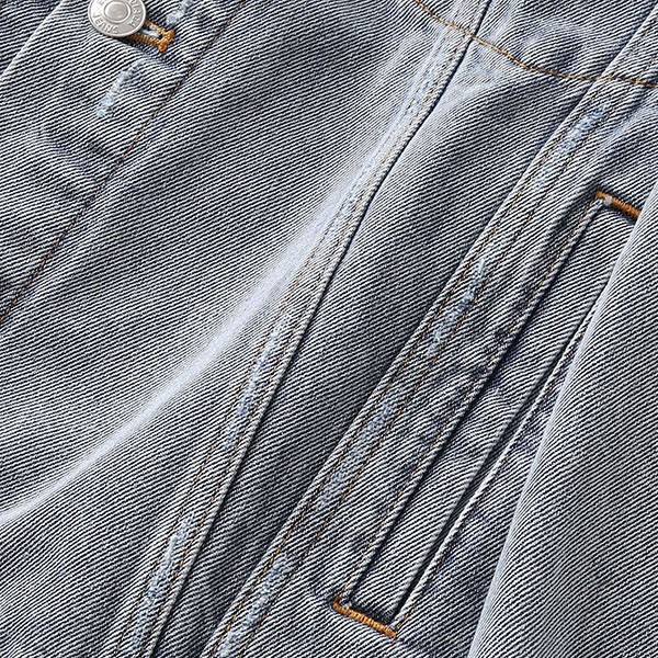 バレンシアガ Barcode Large Fit ジャケット コピー★ライトブルーデニム 664329TBP488961